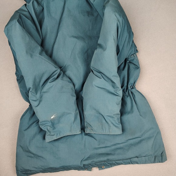 Vintage Eddie Bauer Goose Down Parka Mens Medium Forest Green Hooded Coat USA - Picture 8 of 14